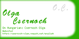 olga csernoch business card
